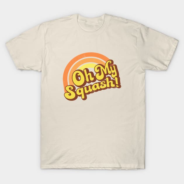 Oh My Squash - Retro Rainbow T-Shirt by Jitterfly